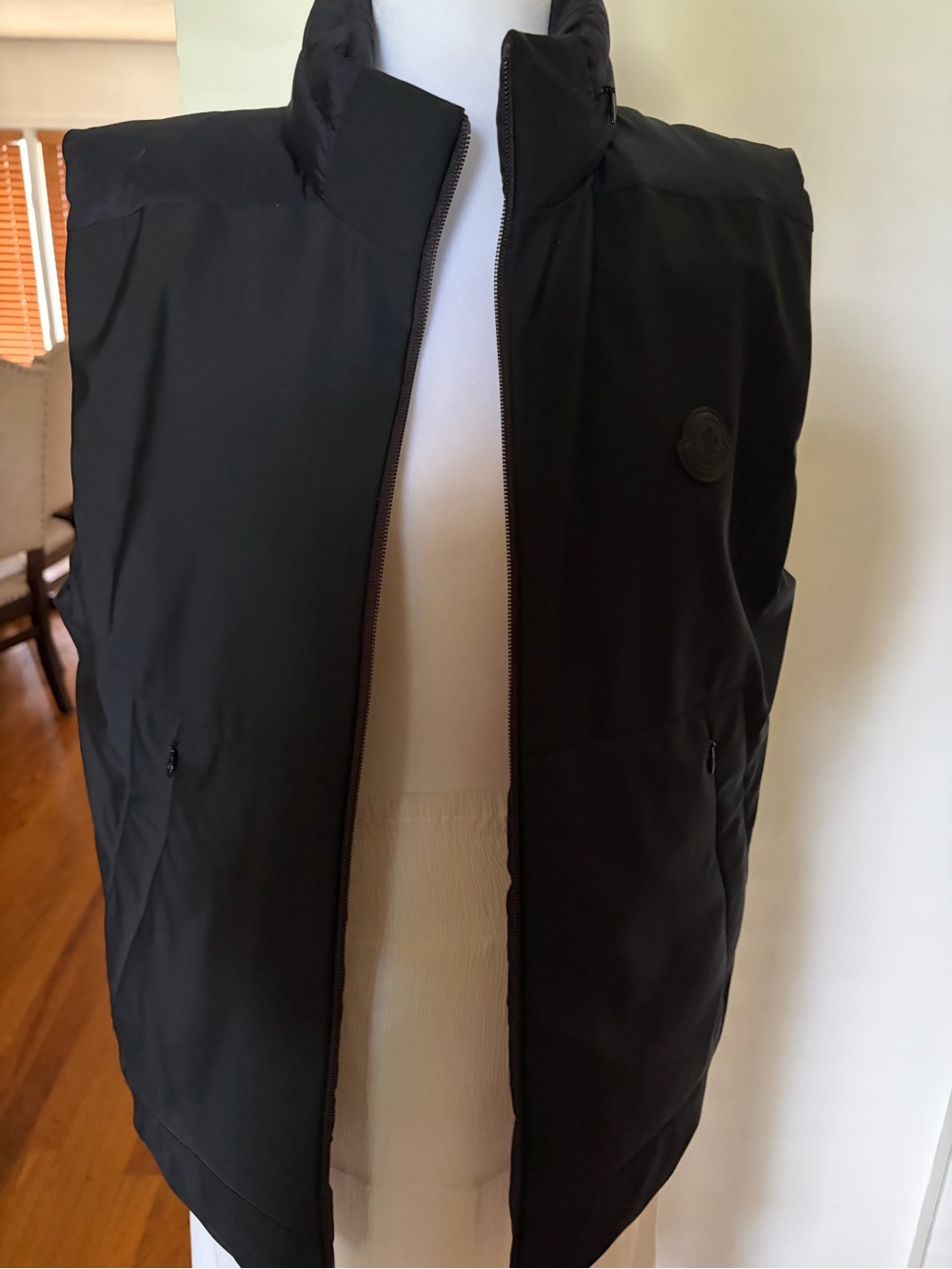 Moncler Black Puffer Vest - Sleeveless Insulated Jacket. MEDIUM